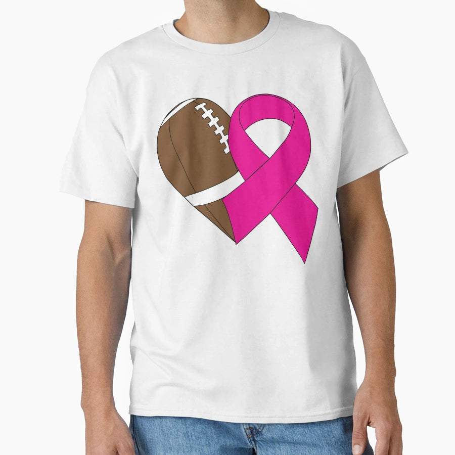 Football Fight Cancer T-Shirt - Aesthetic Graphic Unisex - T-Shirt, Sweatshirt, Hoodie