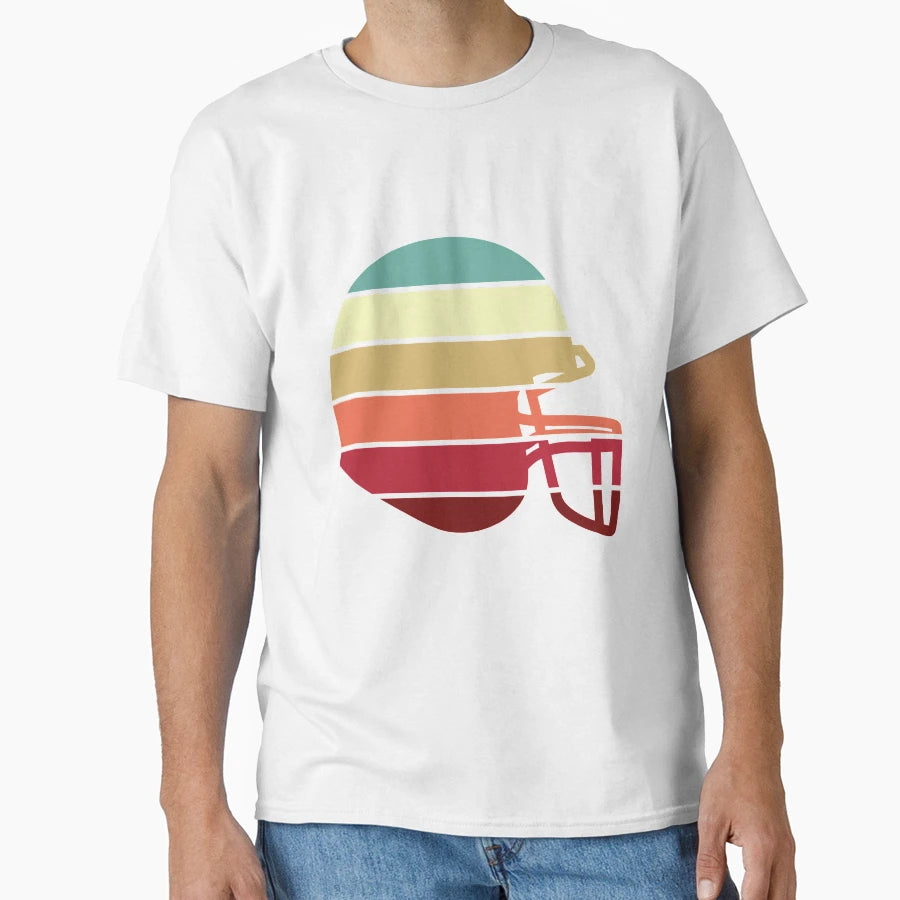 Sunset Football Helmet T-Shirt - Fun Novelty Design Men Women - T-Shirt, Sweatshirt, Hoodie
