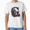 Gothic Halloween Skull And Roses G T-Shirt - Minimalist Print Men Women - T-Shirt, Sweatshirt, Hoodie