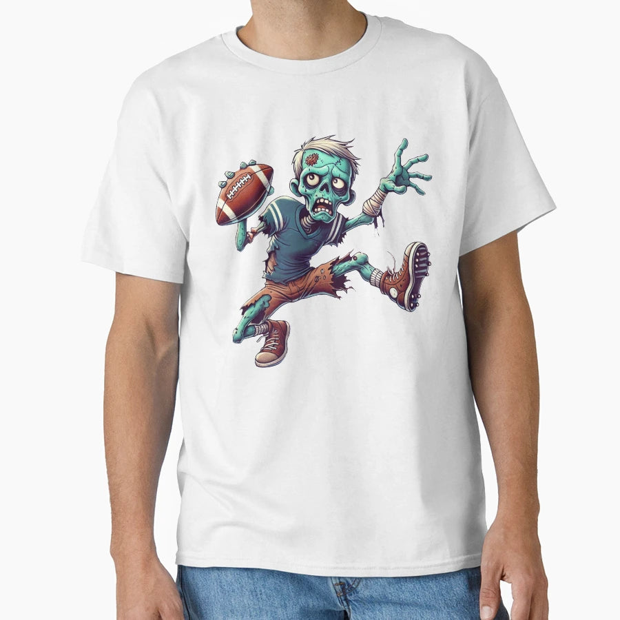 Football Skeleton Halloween Funny T-Shirt - Custom Art Print for Adults - T-Shirt, Sweatshirt, Hoodie