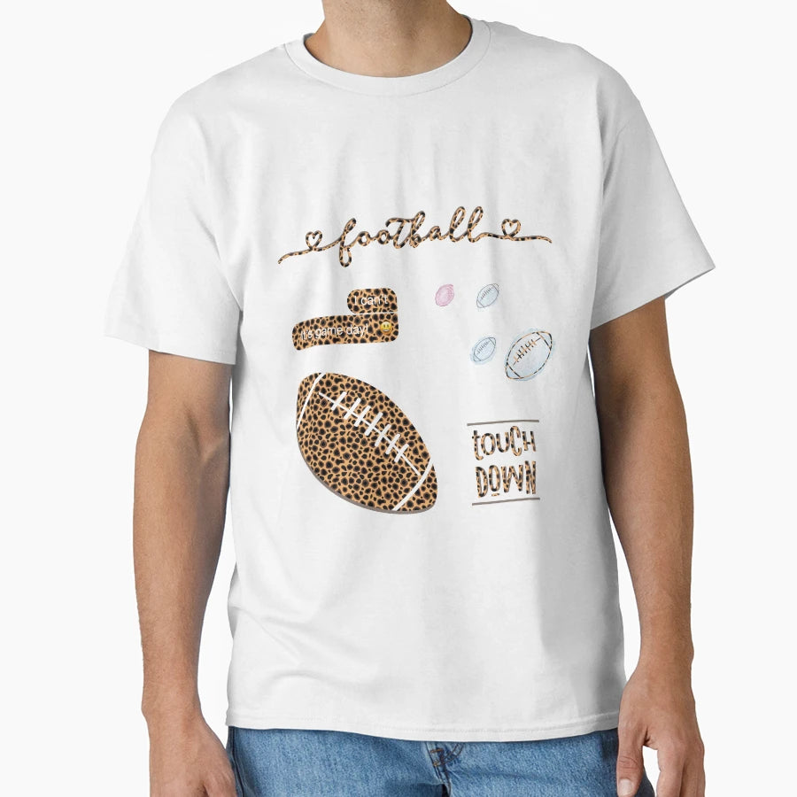 Cheetah Animal Watercolor Football Pack T-Shirt - Minimalist Print Unisex - T-Shirt, Sweatshirt, Hoodie