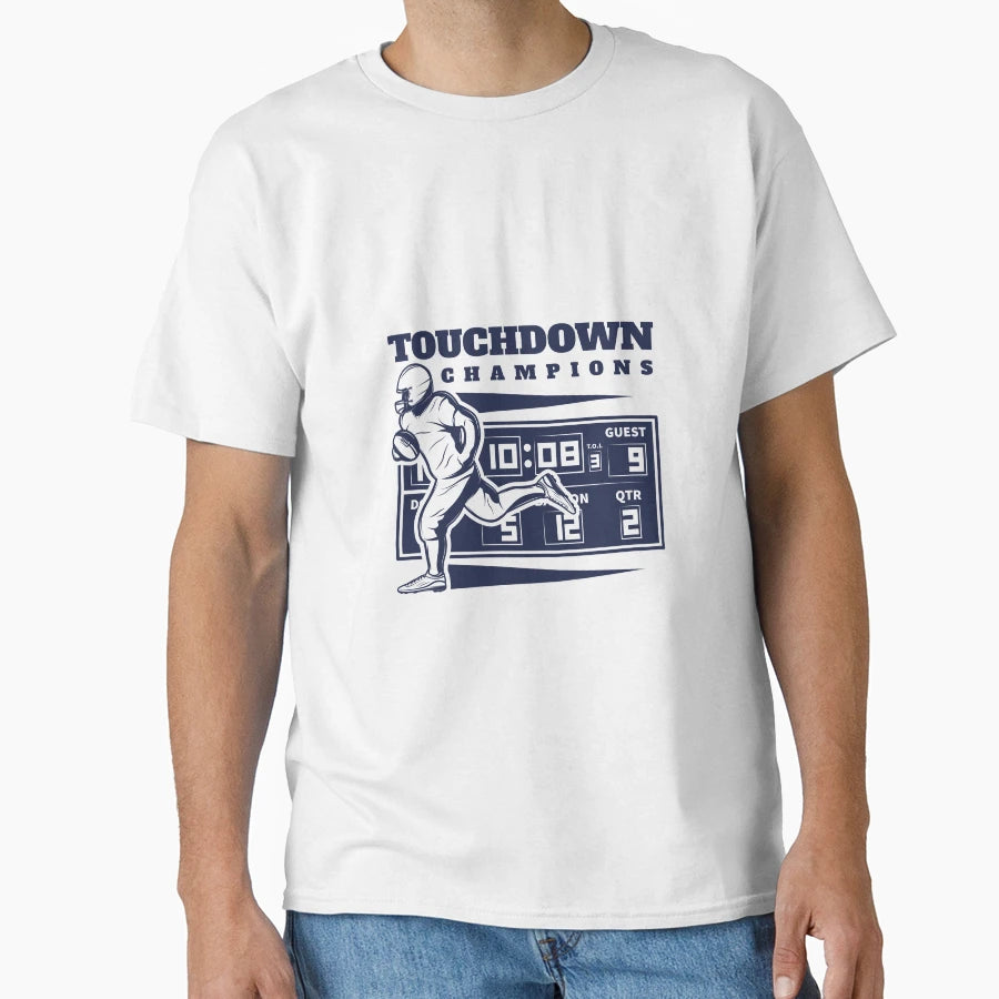 American Football Touchdown Champions T-Shirt - Novelty Apparel for Adults - T-Shirt, Sweatshirt, Hoodie