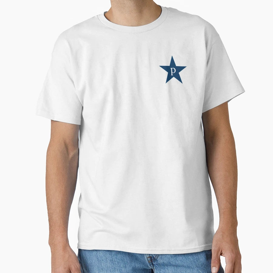 Star Initial Monogram P Navy T-Shirt - Graphic Print Men Women - T-Shirt, Sweatshirt, Hoodie