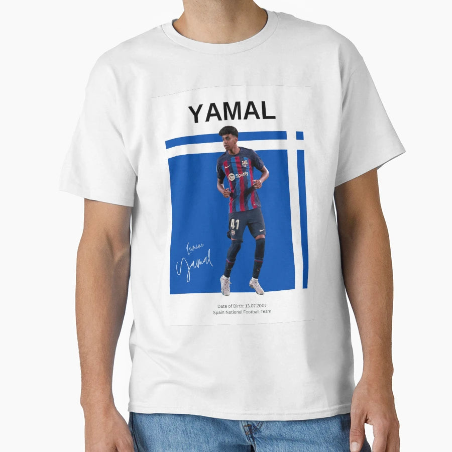 Soccer Player Blue Striped Jersey T-Shirt - Novelty Apparel for Adults - T-Shirt, Sweatshirt, Hoodie
