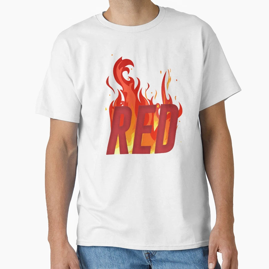 Burning Red T-Shirt - Minimalist Print Men Women - T-Shirt, Sweatshirt, Hoodie