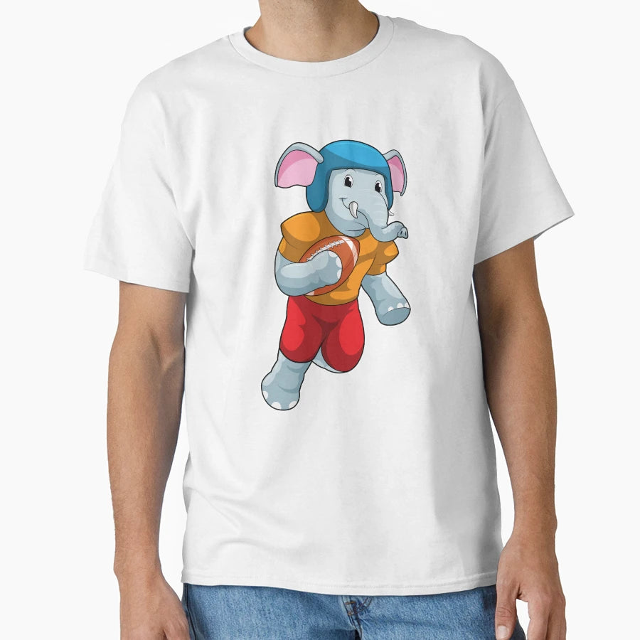 Elephant Football Sports T-Shirt - Unique Graphic Unisex - T-Shirt, Sweatshirt, Hoodie