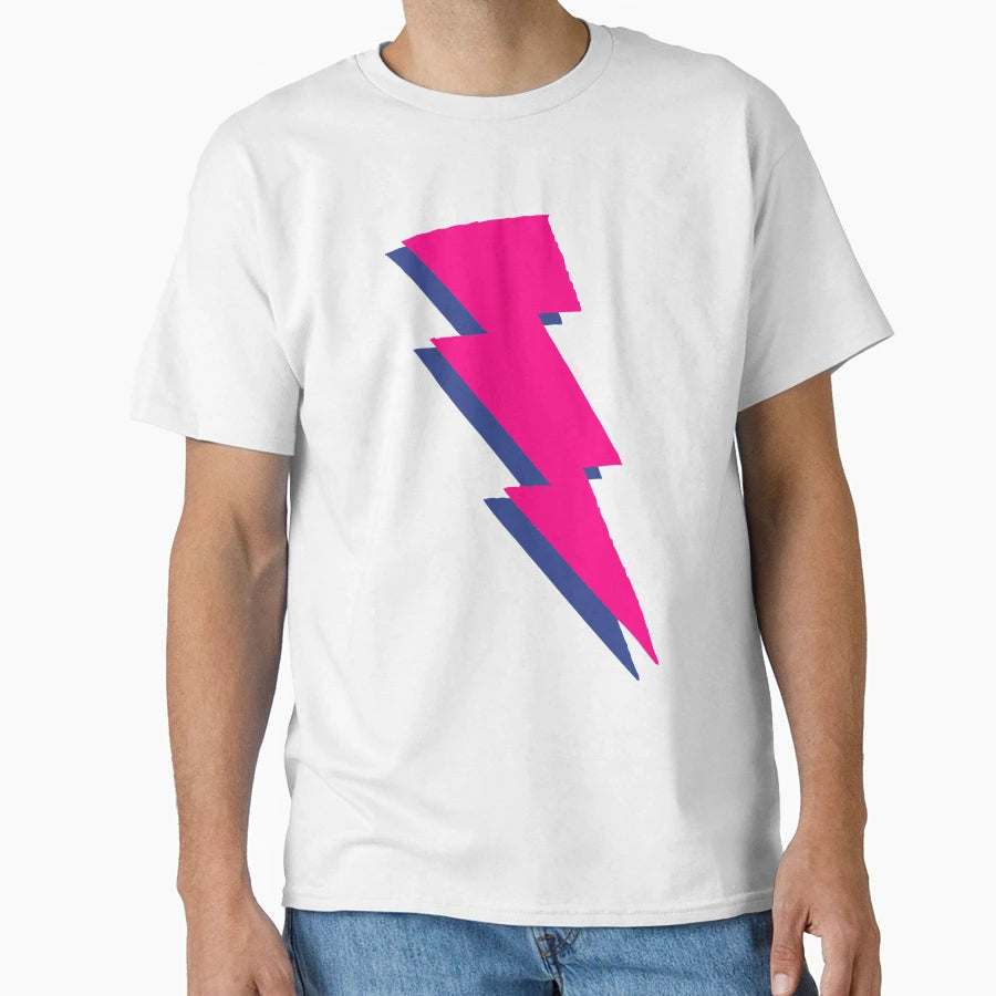 80S Lightning Bolt T-Shirt - Aesthetic Graphic Unisex - T-Shirt, Sweatshirt, Hoodie