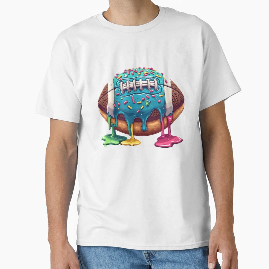 Ice Cream Football Drip T-Shirt - Novelty Apparel for Adults - T-Shirt, Sweatshirt, Hoodie