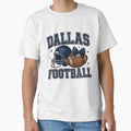 Dallas Football Helmet And Ball T-Shirt - Casual Everyday Wear for Adults - T-Shirt, Sweatshirt, Hoodie