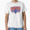 Denver Football Broncos Inspired 90S T-Shirt - Custom Art Print for Adults - T-Shirt, Sweatshirt, Hoodie