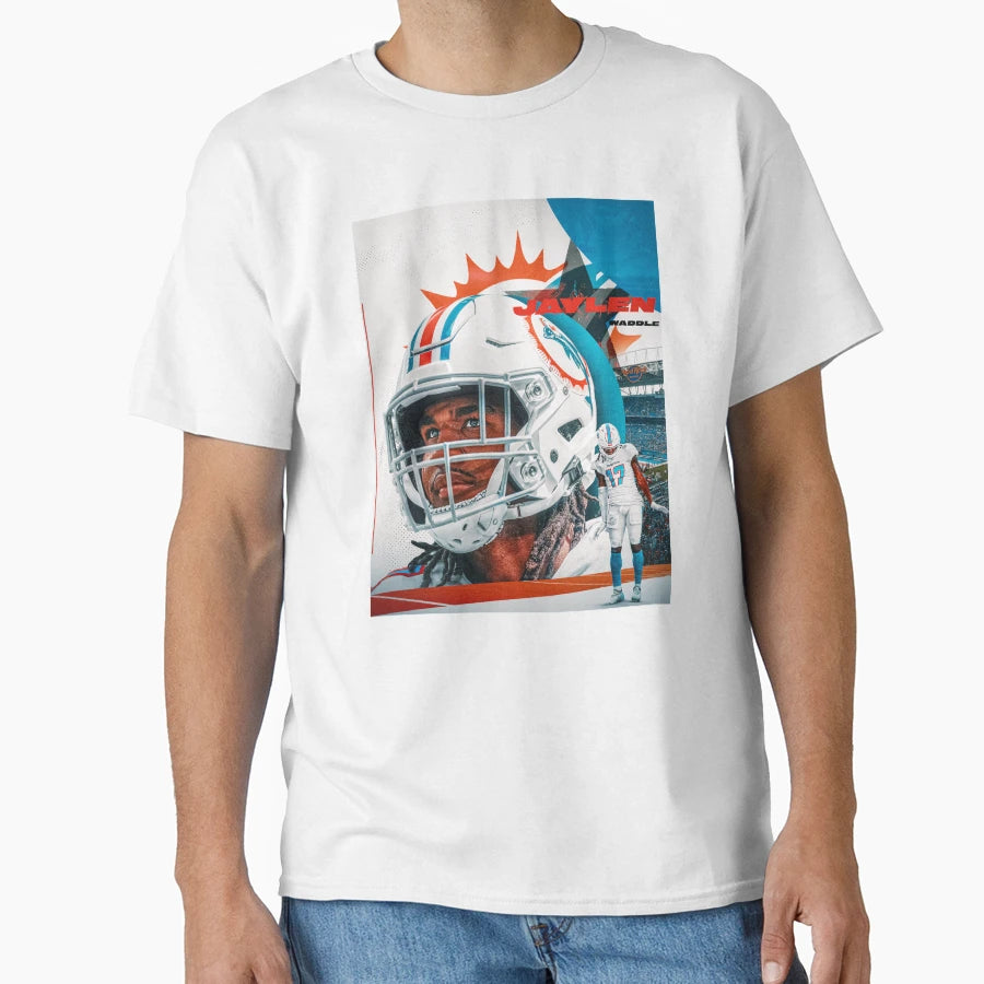 Jaylen Waddle T-Shirt - Novelty Apparel for Adults - T-Shirt, Sweatshirt, Hoodie