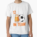 Soccer Footballer Drinking Beer Alcohol T-Shirt - Graphic Print Unisex - T-Shirt, Sweatshirt, Hoodie