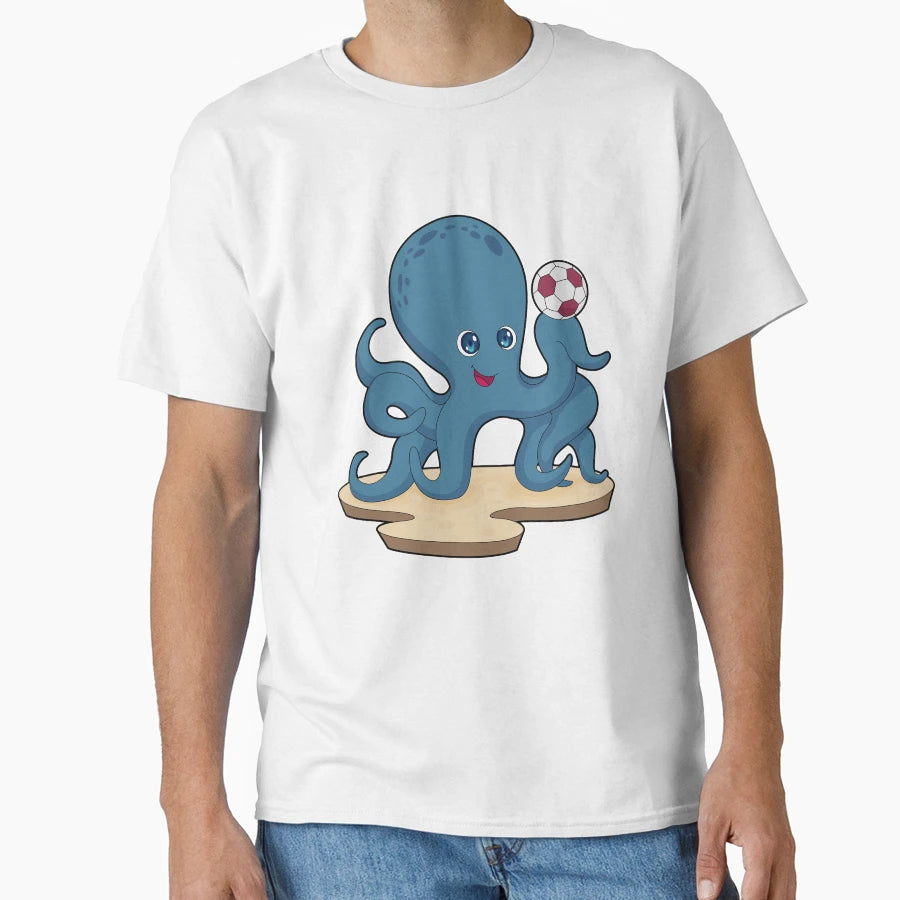 Octopus Soccer Player Soccer T-Shirt - Trendy Graphic Unisex - T-Shirt, Sweatshirt, Hoodie