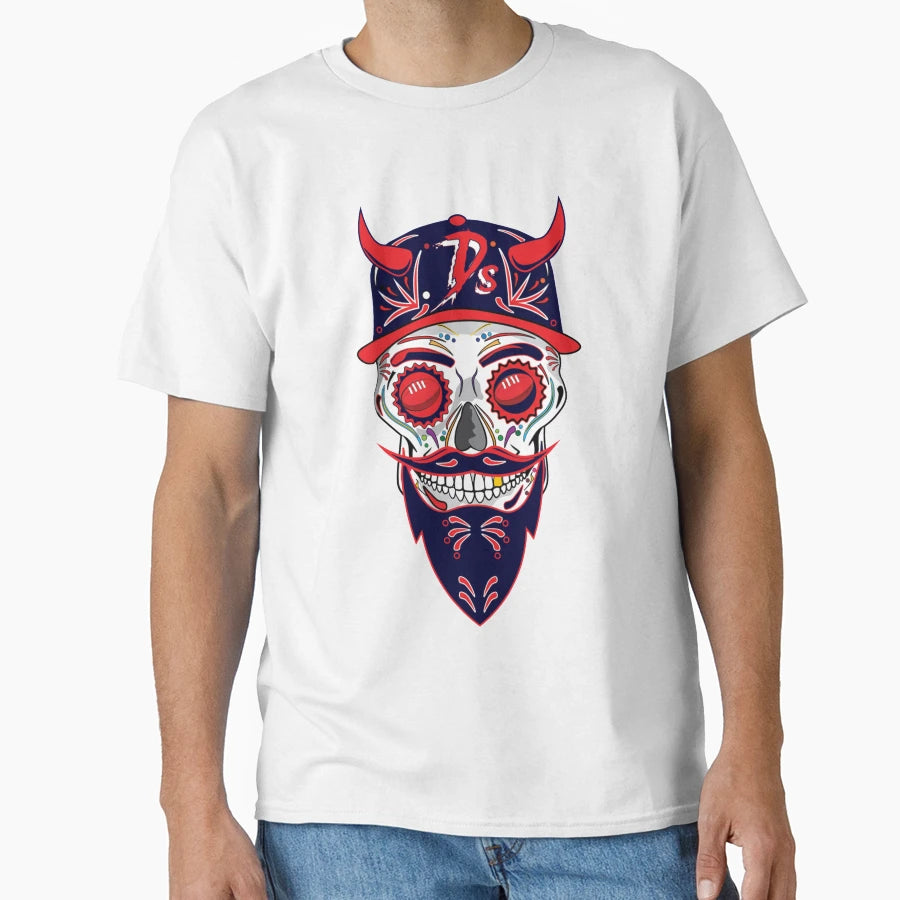 Afl Melbourne Demons Sugar Skull T-Shirt - Unique Graphic Men Women - T-Shirt, Sweatshirt, Hoodie