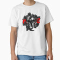 Rose Black White Skull Skull T-Shirt - Custom Art Print Unisex - T-Shirt, Sweatshirt, Hoodie