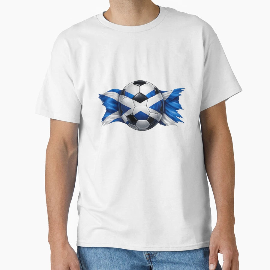 Scotland Soccer Pride Scottish Flag T-Shirt - Minimalist Print for Adults - T-Shirt, Sweatshirt, Hoodie
