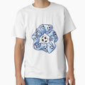 Soccer Ball Pattern Scrunchie And Blue T-Shirt - Minimalist Print Unisex - T-Shirt, Sweatshirt, Hoodie