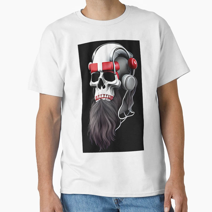 Skull Headphones T-Shirt - Streetwear Style for Adults - T-Shirt, Sweatshirt, Hoodie