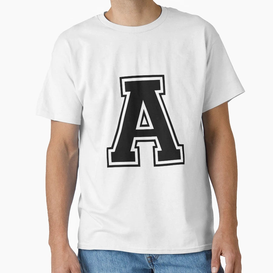 Letter Black T-Shirt - Fun Novelty Design for Adults - T-Shirt, Sweatshirt, Hoodie