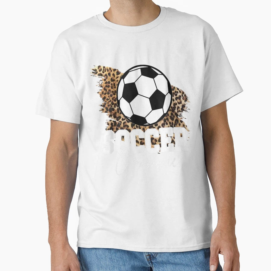 Soccer Grammie Leopard Heart Funny T-Shirt - Fun Novelty Design Unisex - T-Shirt, Sweatshirt, Hoodie