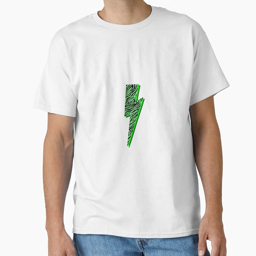 Green Zebra Lightning Bolt T-Shirt - Aesthetic Graphic Men Women - T-Shirt, Sweatshirt, Hoodie