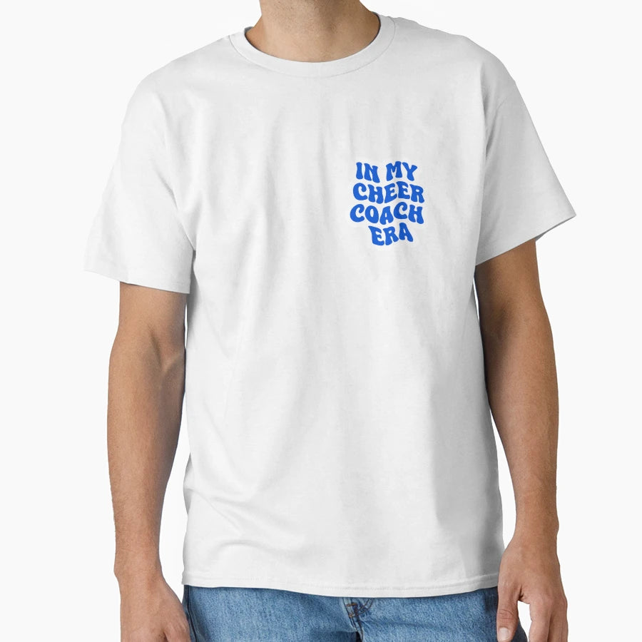 Cheer Coach Era Blue T-Shirt - Minimalist Print Men Women - T-Shirt, Sweatshirt, Hoodie