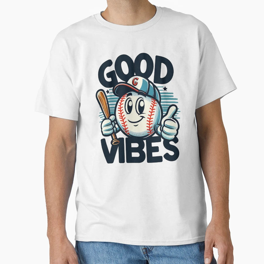 Good Vibes Baseball T-Shirt - Trendy Graphic Unisex - T-Shirt, Sweatshirt, Hoodie