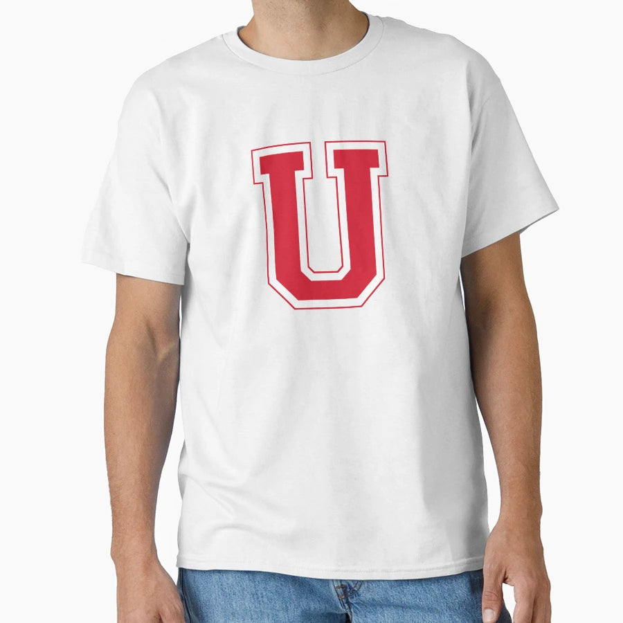Red Varsity Letter U T-Shirt - Trendy Graphic Men Women - T-Shirt, Sweatshirt, Hoodie