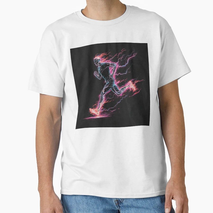 Lightning Legs Neon Storm Runner T-Shirt - Minimalist Print for Adults - T-Shirt, Sweatshirt, Hoodie