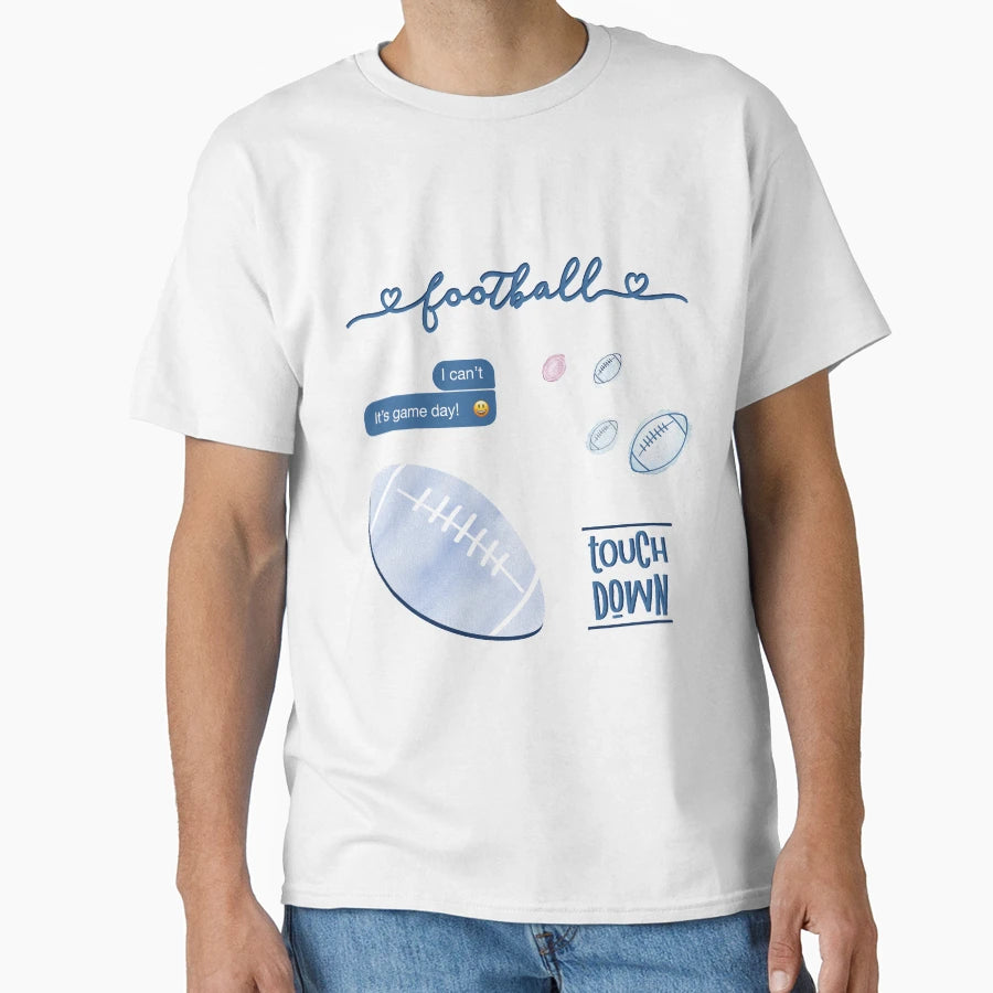 Blue Watercolor Football Pack T-Shirt - Trendy Graphic for Adults - T-Shirt, Sweatshirt, Hoodie