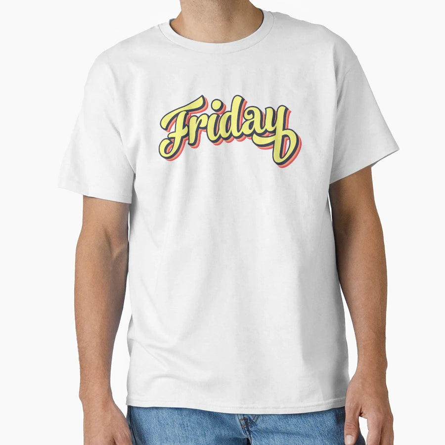Colorful Font Friday T-Shirt - Minimalist Print Men Women - T-Shirt, Sweatshirt, Hoodie
