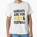 Sundays Are Beer And Football T-Shirt - Aesthetic Graphic Unisex - T-Shirt, Sweatshirt, Hoodie