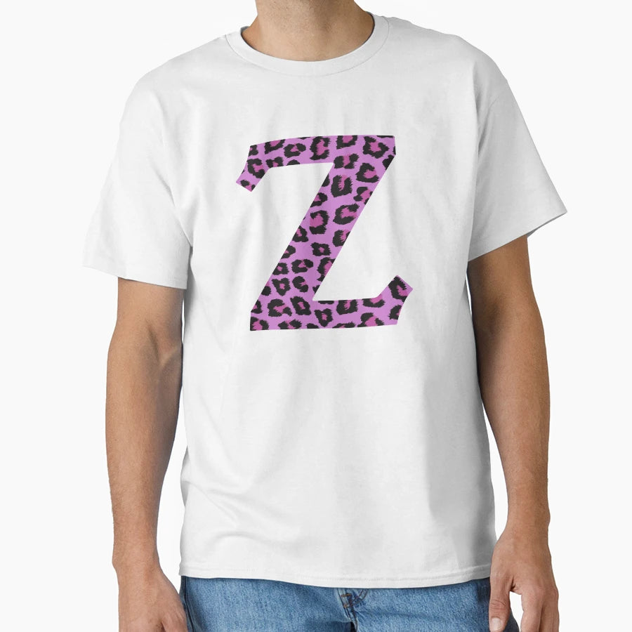 Purple Letter Z Leopard Cheetah T-Shirt - Casual Everyday Wear Unisex - T-Shirt, Sweatshirt, Hoodie