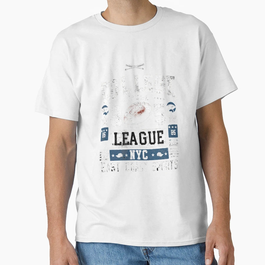 College League Hit Hard Run Fast Turn T-Shirt - Graphic Print for Adults - T-Shirt, Sweatshirt, Hoodie