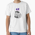 6X Champions Ring Goat Football T-Shirt - Graphic Print for Adults - T-Shirt, Sweatshirt, Hoodie