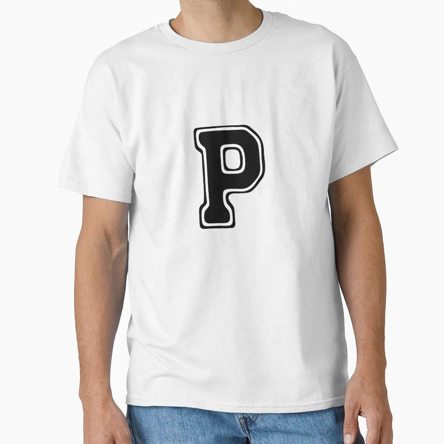 Bold Grooveline Letter P Varsity T-Shirt - Novelty Apparel Men Women - T-Shirt, Sweatshirt, Hoodie