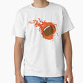 Rugby Ball American Football Flame T-Shirt - Custom Art Print Men Women - T-Shirt, Sweatshirt, Hoodie