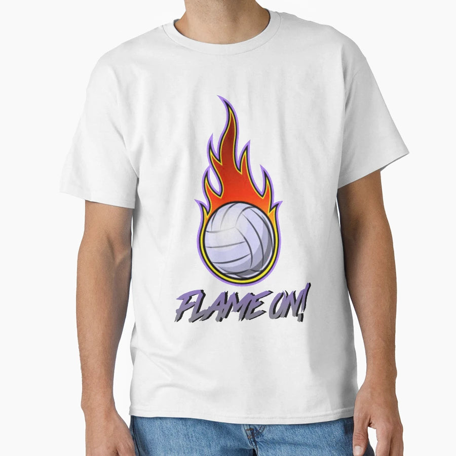 Flame Volley Ball T-Shirt - Fun Novelty Design Unisex - T-Shirt, Sweatshirt, Hoodie