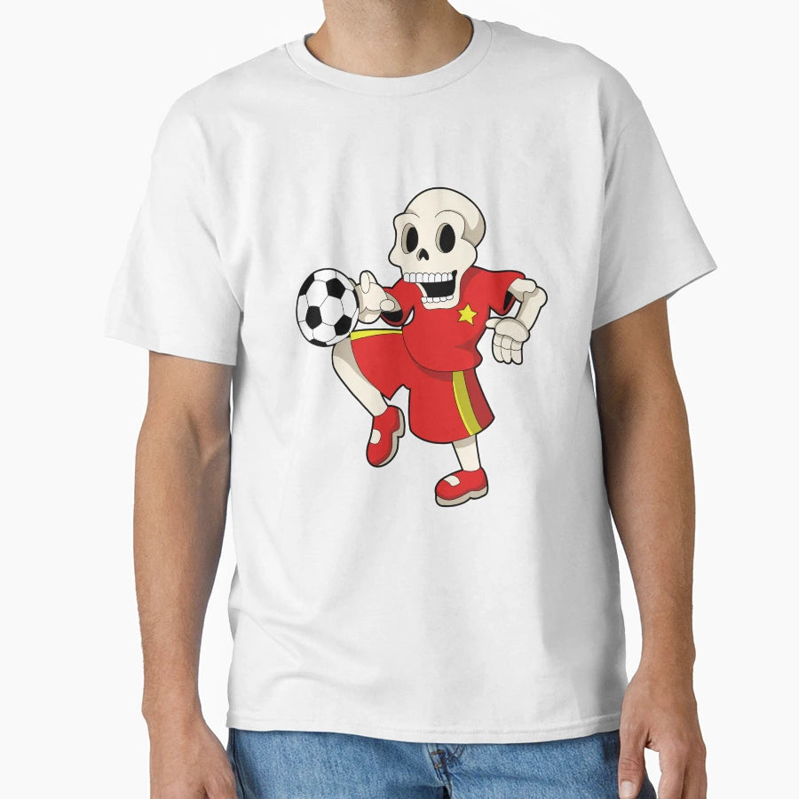 Skeleton Soccer Sports T-Shirt - Novelty Apparel Men Women - T-Shirt, Sweatshirt, Hoodie
