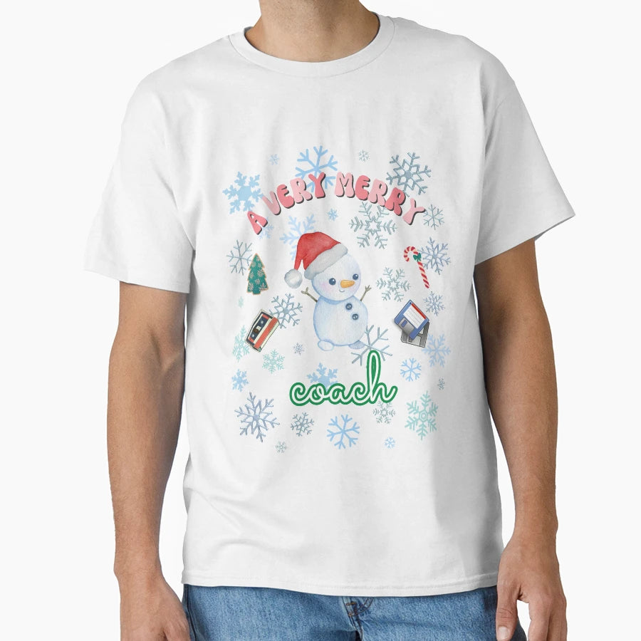 Very Merry Coach Merry Happy Holidays T-Shirt - Casual Everyday Wear Unisex - T-Shirt, Sweatshirt, Hoodie