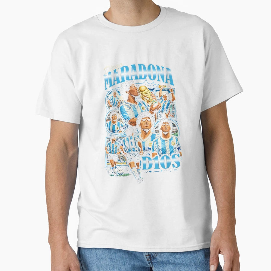Diego Maradona 90S Bootleg Football T-Shirt - Novelty Apparel Unisex - T-Shirt, Sweatshirt, Hoodie