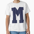 Alphabet Marine Blue M Sports T-Shirt - Fun Novelty Design Men Women - T-Shirt, Sweatshirt, Hoodie