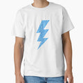 Blue Glitter Lightning Bolt T-Shirt - Trendy Graphic for Adults - T-Shirt, Sweatshirt, Hoodie