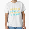 Sundays Are Football And Jesus T-Shirt - Casual Everyday Wear for Adults - T-Shirt, Sweatshirt, Hoodie