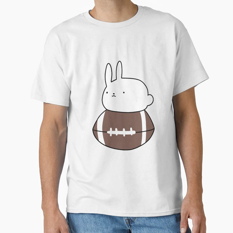 Little Bunny And Football T-Shirt - Custom Art Print for Adults - T-Shirt, Sweatshirt, Hoodie