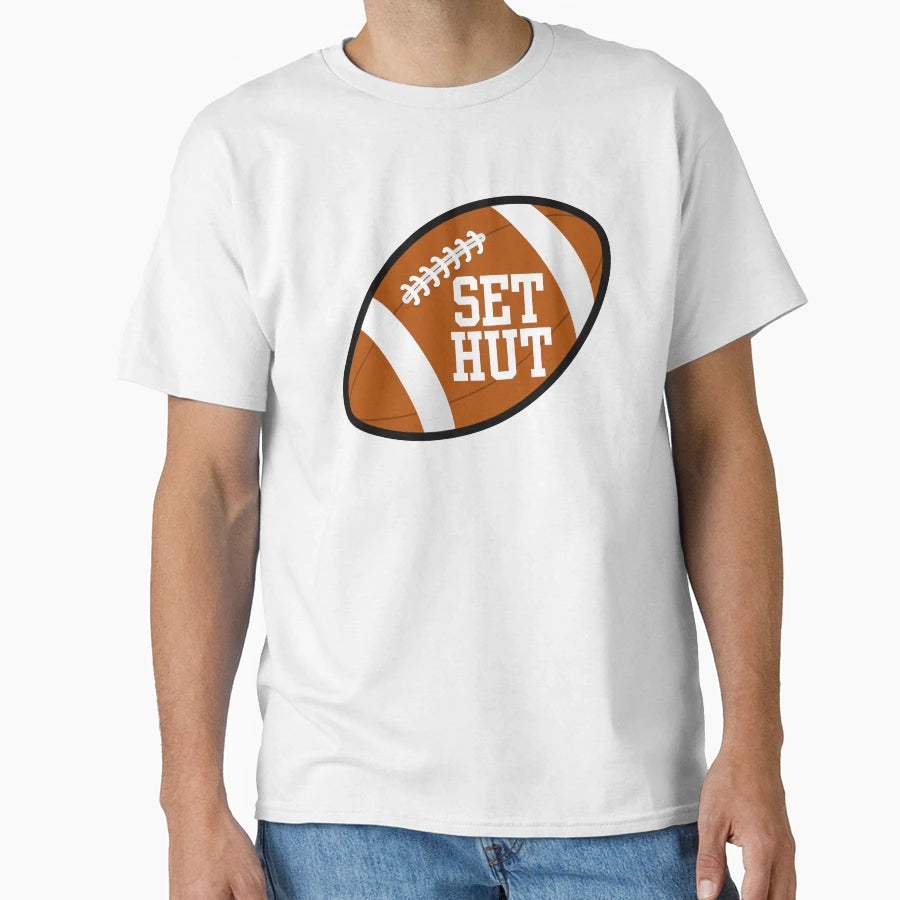 Set Hut Football T-Shirt - Trendy Graphic Unisex - T-Shirt, Sweatshirt, Hoodie