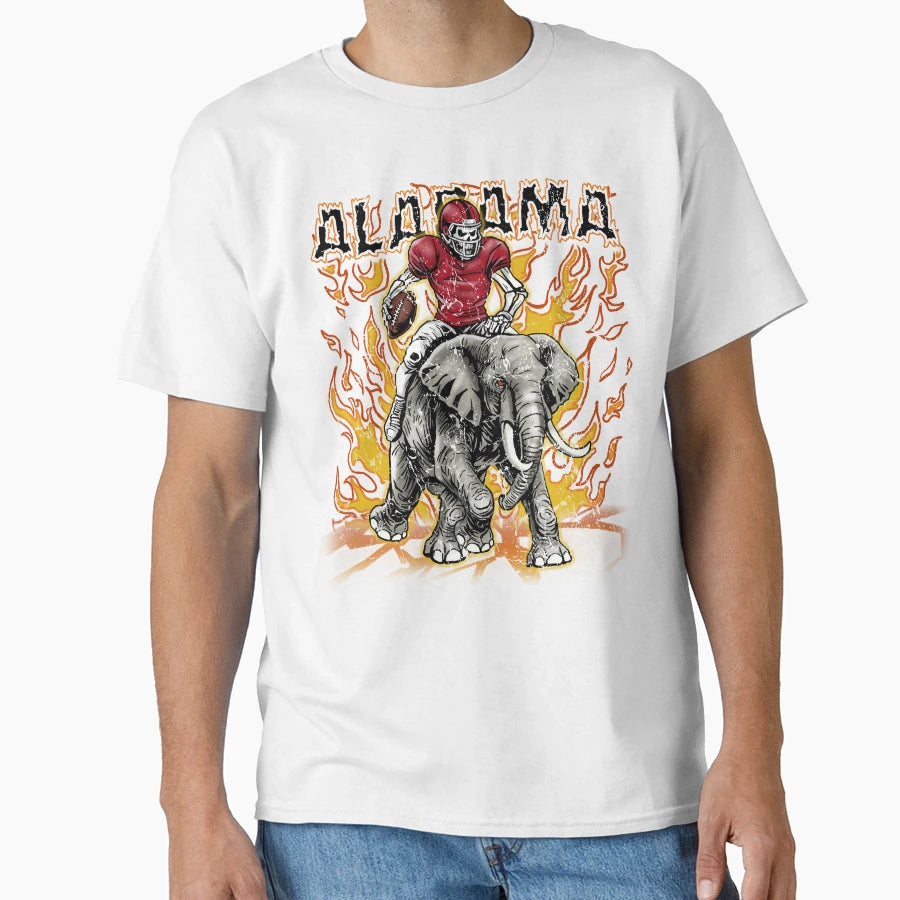 Alabama Football Skull T-Shirt - Aesthetic Graphic Unisex - T-Shirt, Sweatshirt, Hoodie