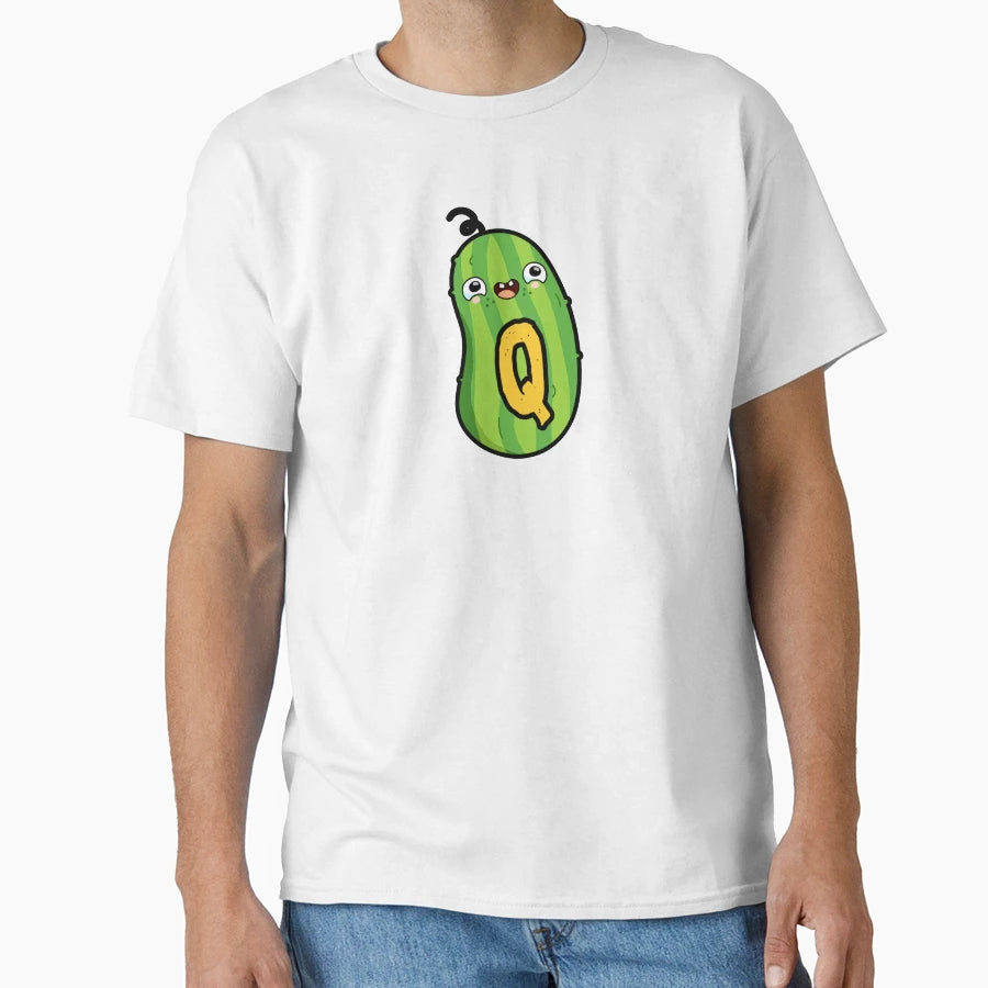 Alphabet Letter Q Cumber T-Shirt - Trendy Graphic Unisex - T-Shirt, Sweatshirt, Hoodie
