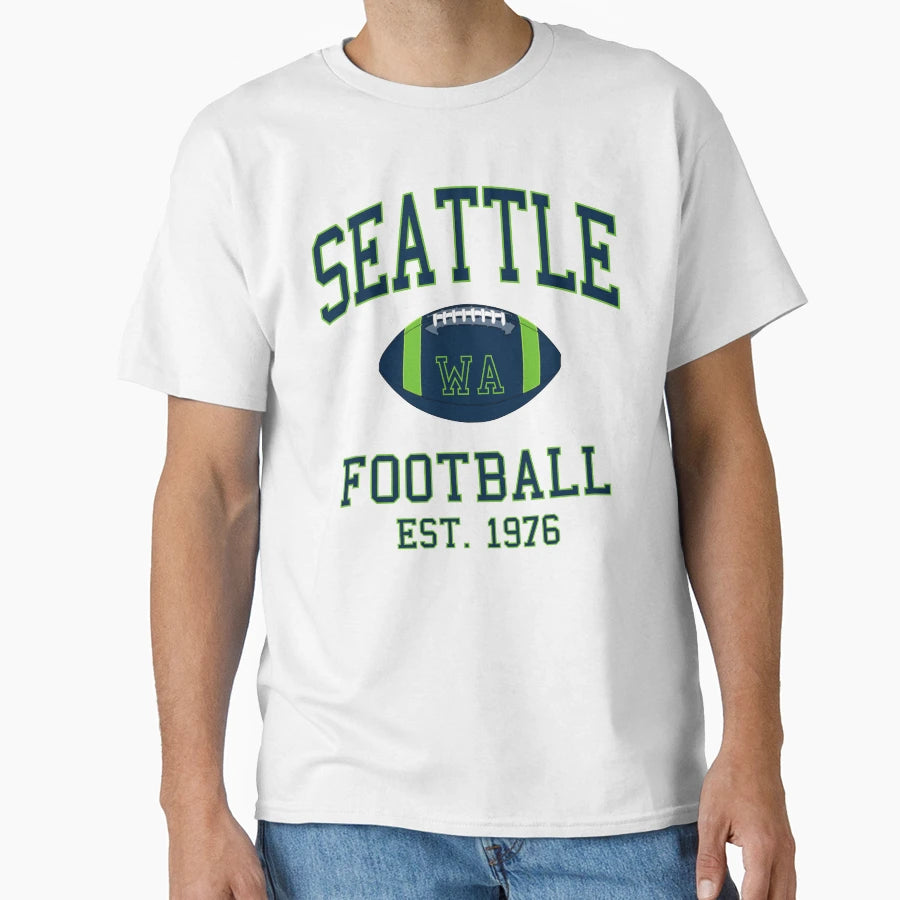 Seattle Football T-Shirt - Trendy Graphic for Adults - T-Shirt, Sweatshirt, Hoodie