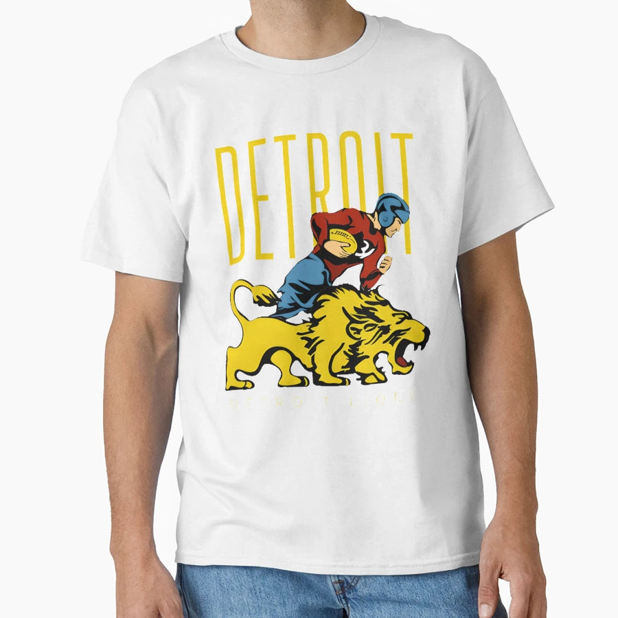 Detroit Lions T-Shirt - Minimalist Print for Adults - T-Shirt, Sweatshirt, Hoodie